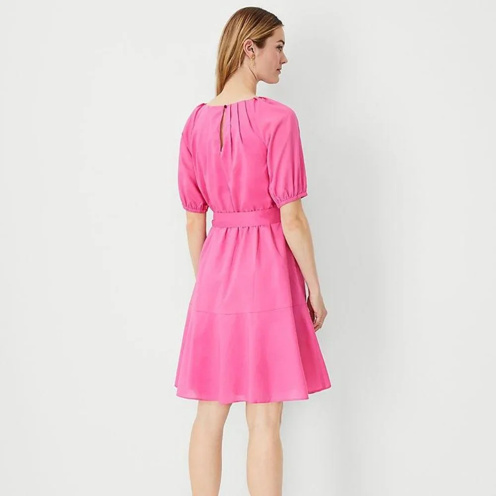 NWT Ann Taylor Pleated Flare Pocket Dress - Picture 2 of 4